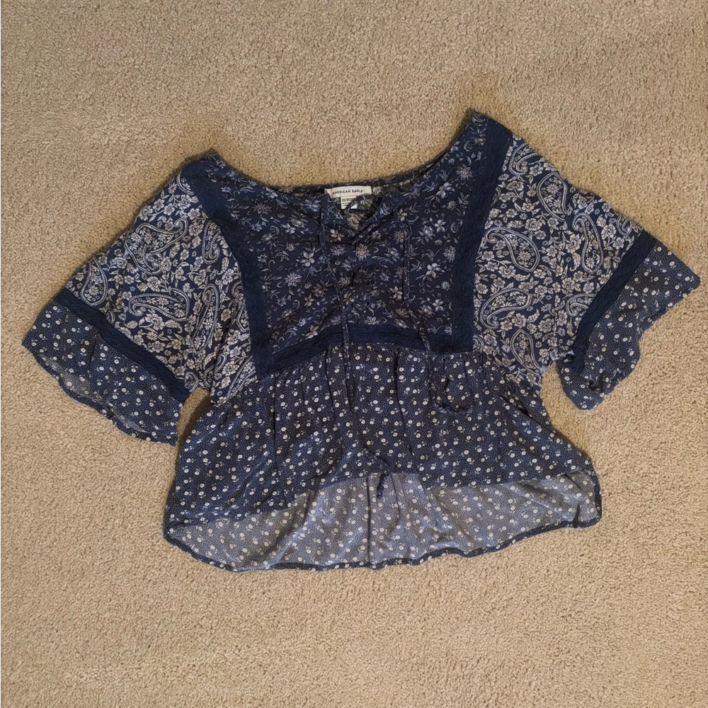 American Eagle Women’s Flowy Crop Top